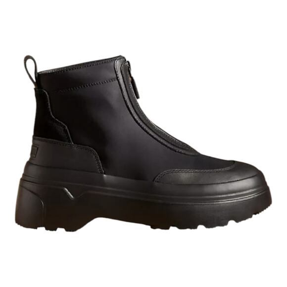 Hunter Explorer Ankle Zip Flatform Boots Womens Rubber Upper Polyester Lining 10 - Picture 2 of 7